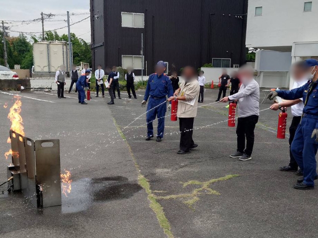 安心の街づくりの為に雄琴エリア合同消防訓練を実施しました
